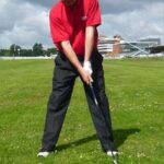 Left-handed golfer